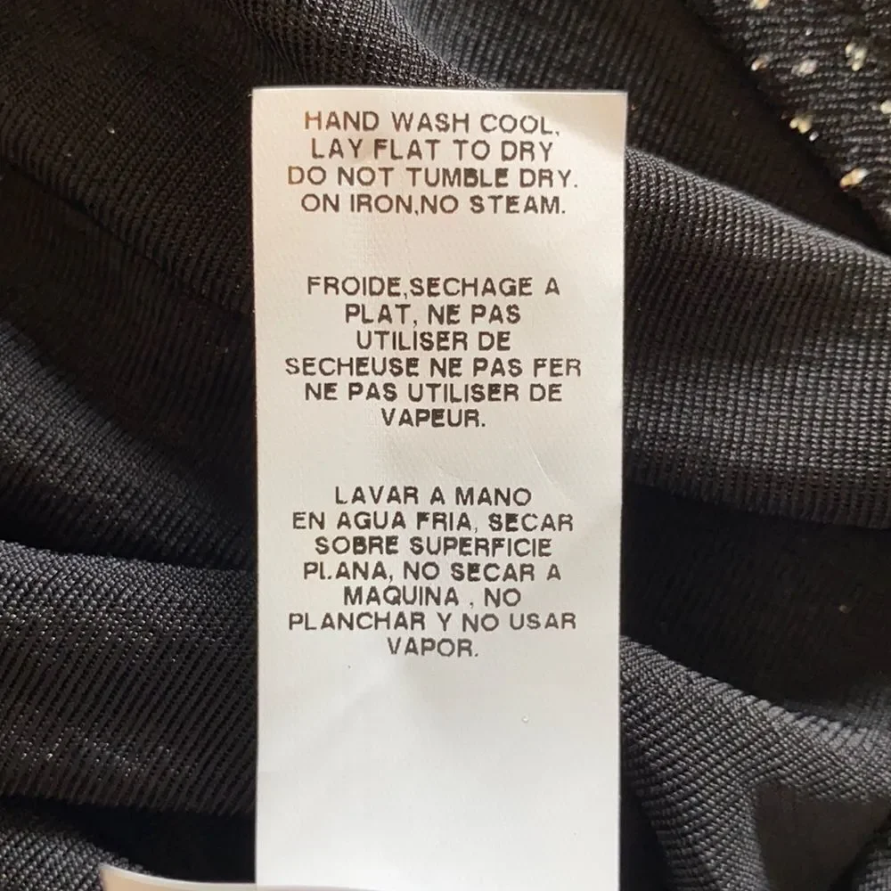 Karen Kane Sparkle Knit Angled Hem Top